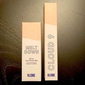Blume Meltdown oil for acne & Blume Cloud 9